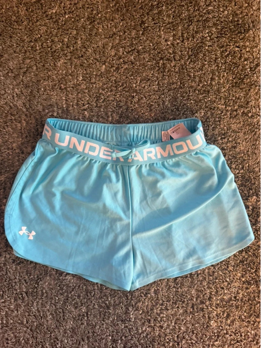 Under Armour Youth Athletic Light Blue Shorts Size Regular L